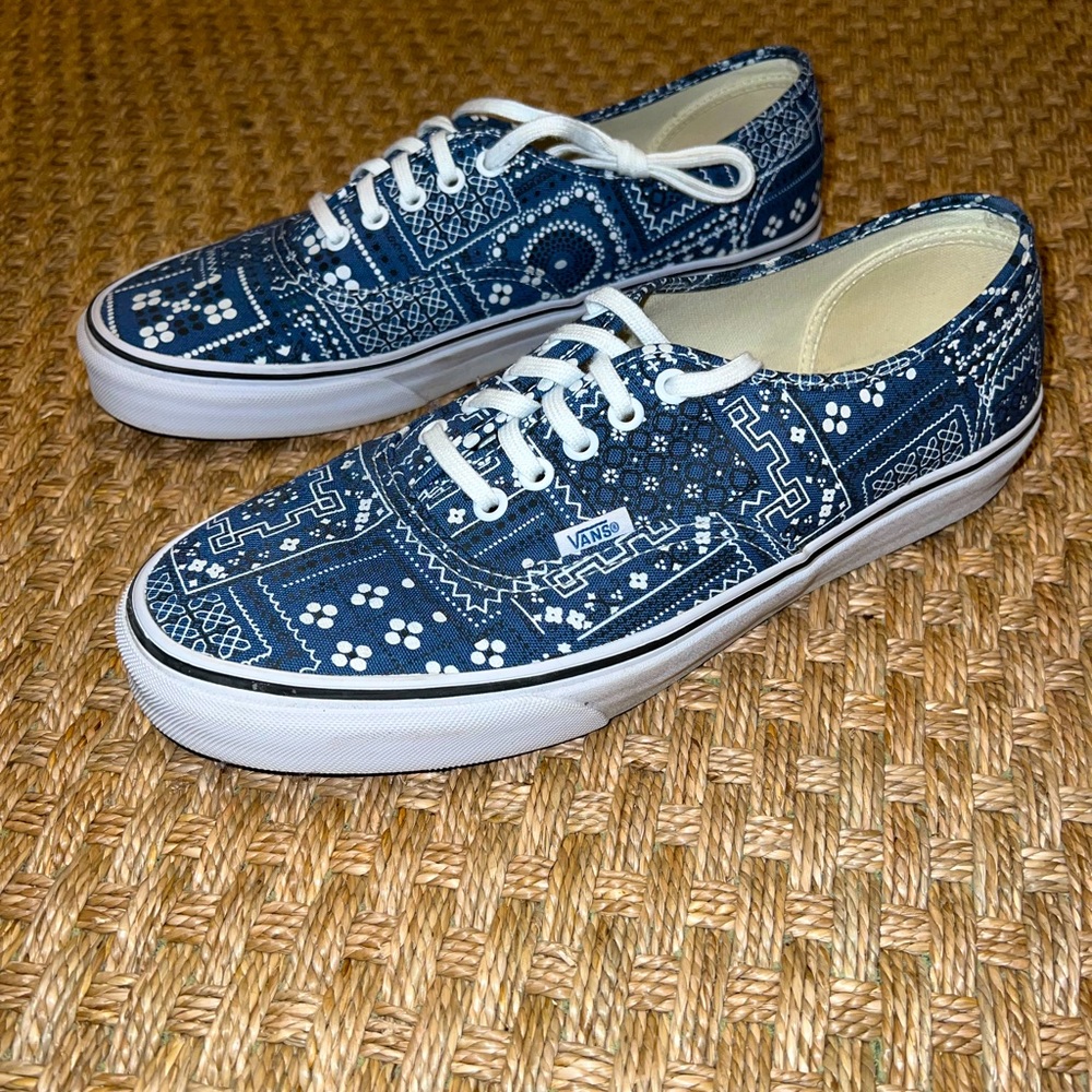 Mens Vans Van Doren Blue Bandana Print Era Low - Gem